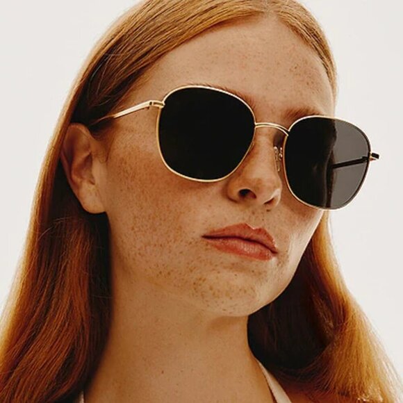 New Quay Australia Jezabell Gold Matte Frame Smoke Polarised Lens Sunglasses - Picture 1 of 4